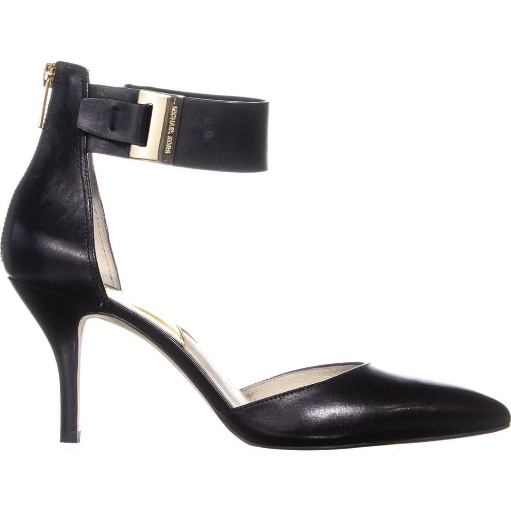 Michael Kors Black Ankle Strap Heels Size 7 NIB